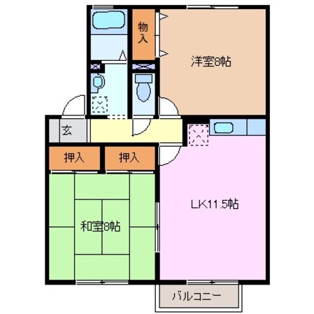 南四日市駅 徒歩4分 2階の物件間取画像